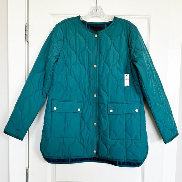 NWT Talbots Quilted Collarless Coat - Picture 4 of 7